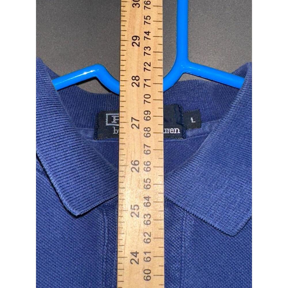 Polo Ralph Lauren Blue Polo Shirt Red Logo Size L - Picture 4 of 7